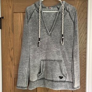 Roxy V neck hooded sweatshirt